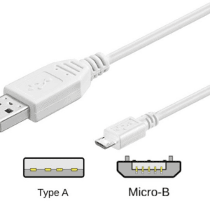 USB-A naar Micro-USB Kabel Wit